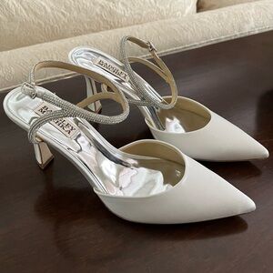 White Bagdley Mischka Heels - Wedding
